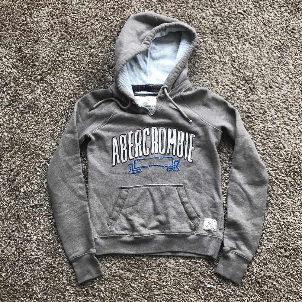 A&F Taupe Hooded Sweatshirt